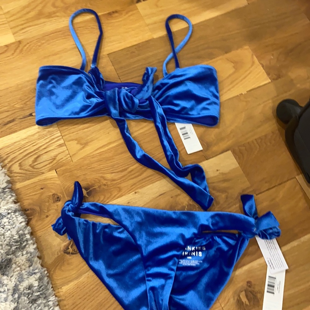 Frankies bikinis suede blue bikini
